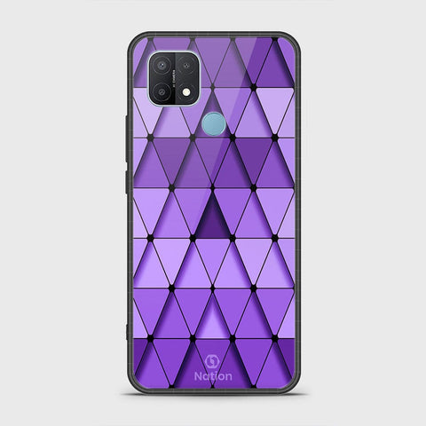 Oppo A15s Cover- Onation Pyramid Series - HQ Ultra Shine Premium Infinity Glass Soft Silicon Borders Case