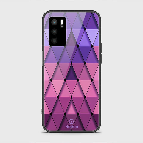 Oppo A16s Cover - Onation Pyramid Series - HQ Ultra Shine Premium Infinity Glass Soft Silicon Borders Case