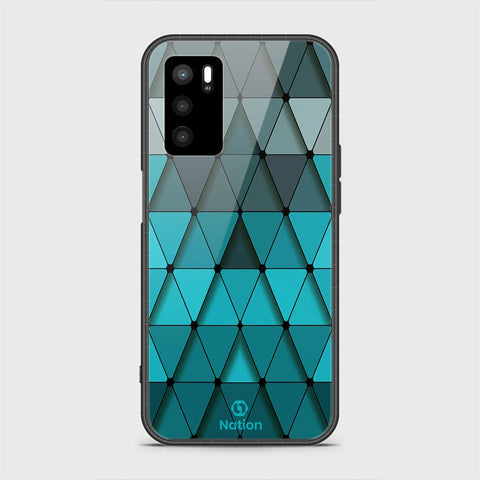 Oppo A16s Cover - Onation Pyramid Series - HQ Ultra Shine Premium Infinity Glass Soft Silicon Borders Case