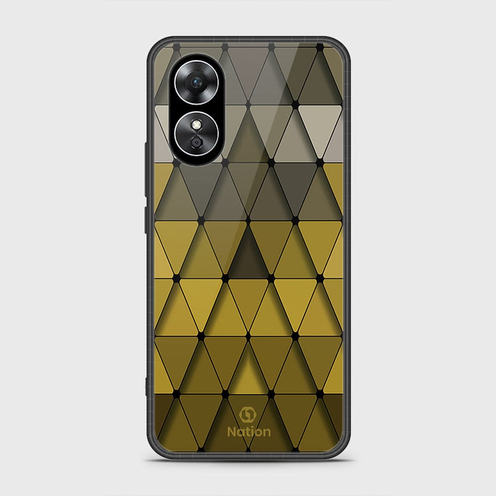 Oppo A17 Cover- Onation Pyramid Series - HQ Ultra Shine Premium Infinity Glass Soft Silicon Borders Case