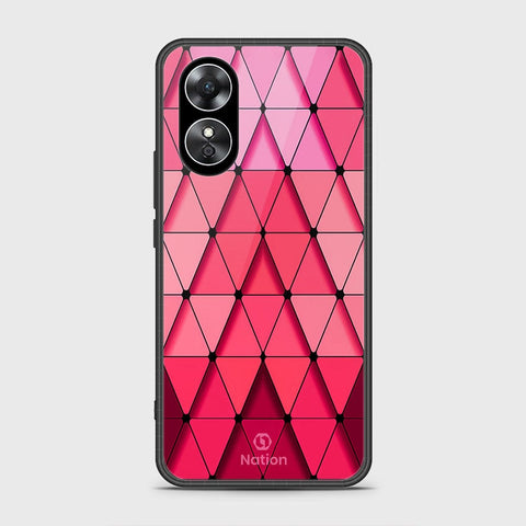 Oppo A17k Cover- Onation Pyramid Series - HQ Ultra Shine Premium Infinity Glass Soft Silicon Borders Case