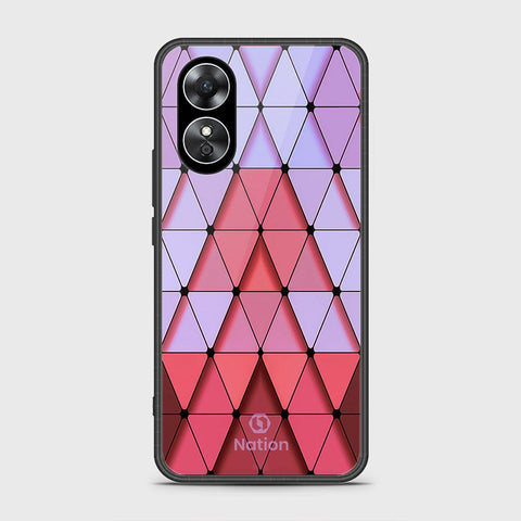 Oppo A17k Cover- Onation Pyramid Series - HQ Ultra Shine Premium Infinity Glass Soft Silicon Borders Case