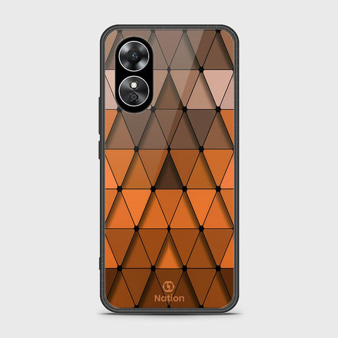 Oppo A17k Cover- Onation Pyramid Series - HQ Ultra Shine Premium Infinity Glass Soft Silicon Borders Case