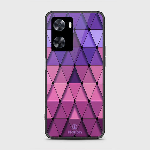 Oppo A77s Cover- Onation Pyramid Series - HQ Ultra Shine Premium Infinity Glass Soft Silicon Borders Case