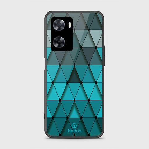 Oppo A77s Cover- Onation Pyramid Series - HQ Ultra Shine Premium Infinity Glass Soft Silicon Borders Case