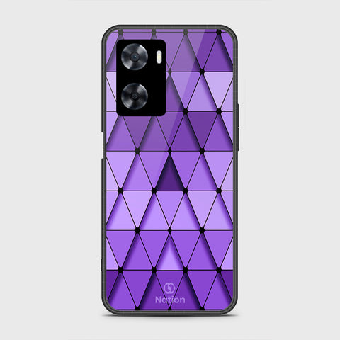 Oppo A77s Cover- Onation Pyramid Series - HQ Ultra Shine Premium Infinity Glass Soft Silicon Borders Case