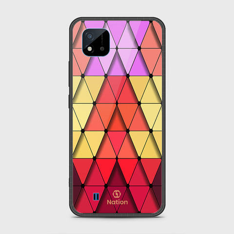 Realme C20 Cover- Onation Pyramid Series - HQ Ultra Shine Premium Infinity Glass Soft Silicon Borders Case