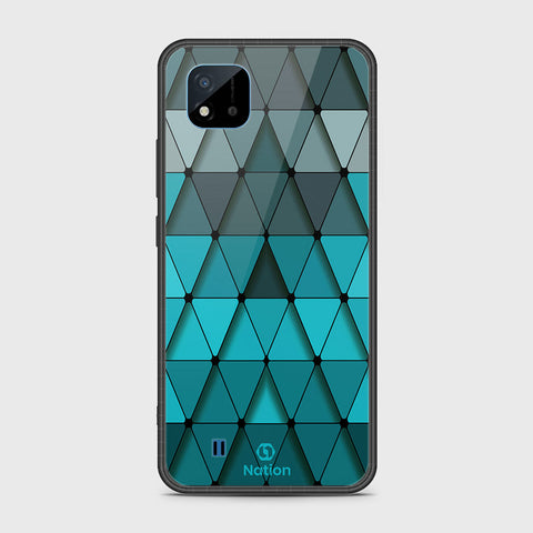 Realme C20 Cover- Onation Pyramid Series - HQ Ultra Shine Premium Infinity Glass Soft Silicon Borders Case