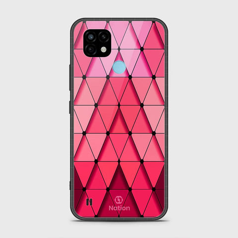 Realme C21 Cover- Onation Pyramid Series - HQ Ultra Shine Premium Infinity Glass Soft Silicon Borders Case