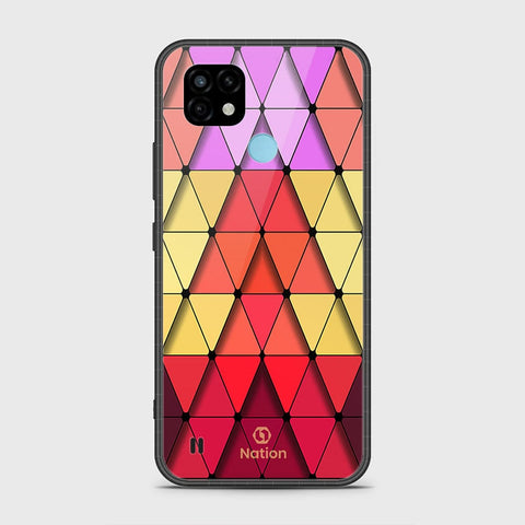 Realme C21 Cover- Onation Pyramid Series - HQ Ultra Shine Premium Infinity Glass Soft Silicon Borders Case