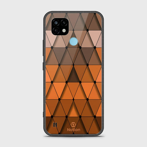 Realme C21 Cover- Onation Pyramid Series - HQ Ultra Shine Premium Infinity Glass Soft Silicon Borders Case