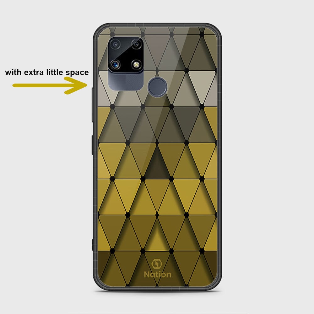 Realme Narzo 20 Cover- Onation Pyramid Series - HQ Ultra Shine Premium Infinity Glass Soft Silicon Borders Case