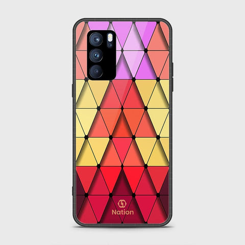 Oppo Reno 6 Pro 5G Cover - Onation Pyramid Series - HQ Ultra Shine Premium Infinity Glass Soft Silicon Borders Case