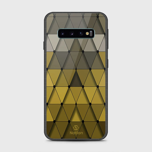 Samsung Galaxy S10 5G Cover- Onation Pyramid Series - HQ Ultra Shine Premium Infinity Glass Soft Silicon Borders Case