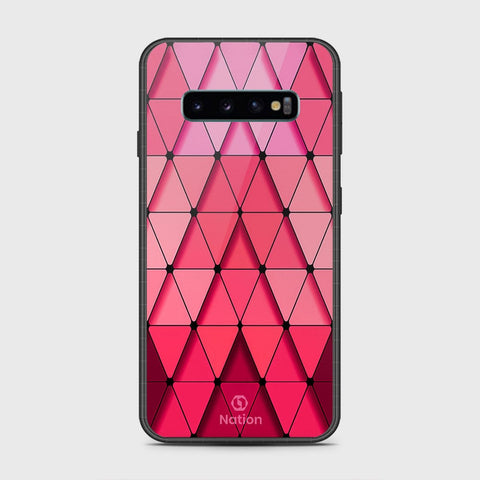 Samsung Galaxy S10 5G Cover- Onation Pyramid Series - HQ Ultra Shine Premium Infinity Glass Soft Silicon Borders Case