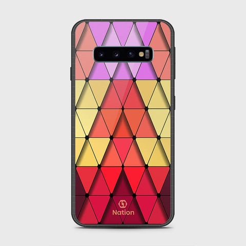 Samsung Galaxy S10 5G Cover- Onation Pyramid Series - HQ Ultra Shine Premium Infinity Glass Soft Silicon Borders Case