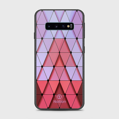 Samsung Galaxy S10 5G Cover- Onation Pyramid Series - HQ Ultra Shine Premium Infinity Glass Soft Silicon Borders Case