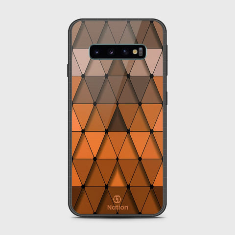 Samsung Galaxy S10 5G Cover- Onation Pyramid Series - HQ Ultra Shine Premium Infinity Glass Soft Silicon Borders Case