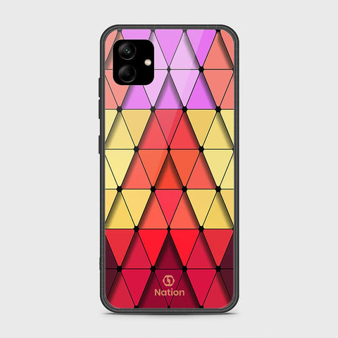 Samsung Galaxy A04 Cover- Onation Pyramid Series - HQ Ultra Shine Premium Infinity Glass Soft Silicon Borders Case