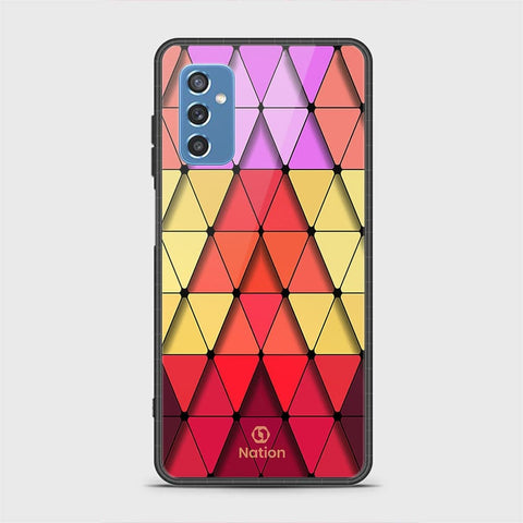 Samsung Galaxy M52 5G Cover - Onation Pyramid Series - HQ Ultra Shine Premium Infinity Glass Soft Silicon Borders Case