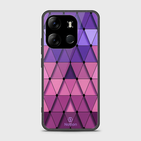 Infinix Smart 7 HD Cover- Onation Pyramid Series - HQ Ultra Shine Premium Infinity Glass Soft Silicon Borders Case