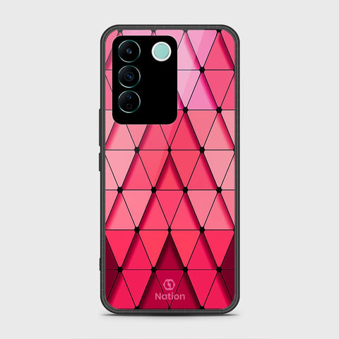 Vivo V27e Cover- Onation Pyramid Series - HQ Ultra Shine Premium Infinity Glass Soft Silicon Borders Case