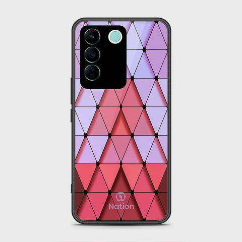 Vivo V27e Cover- Onation Pyramid Series - HQ Ultra Shine Premium Infinity Glass Soft Silicon Borders Case