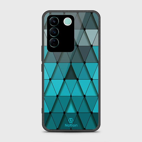 Vivo V27e Cover- Onation Pyramid Series - HQ Ultra Shine Premium Infinity Glass Soft Silicon Borders Case