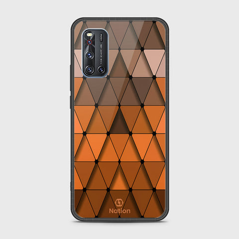 Vivo V19 Cover- Onation Pyramid Series - HQ Ultra Shine Premium Infinity Glass Soft Silicon Borders Case