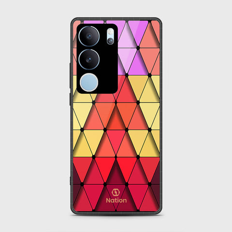 Vivo V29 Pro Cover- Onation Pyramid Series - HQ Ultra Shine Premium Infinity Glass Soft Silicon Borders Case