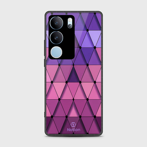 Vivo V29 Cover- Onation Pyramid Series - HQ Ultra Shine Premium Infinity Glass Soft Silicon Borders Case