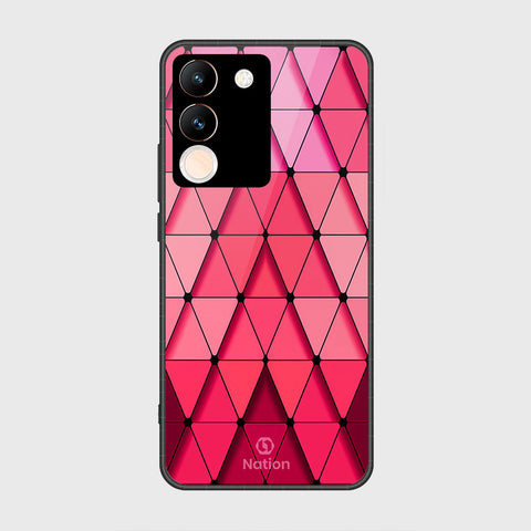 vivo V29e Cover- Onation Pyramid Series - HQ Ultra Shine Premium Infinity Glass Soft Silicon Borders Case