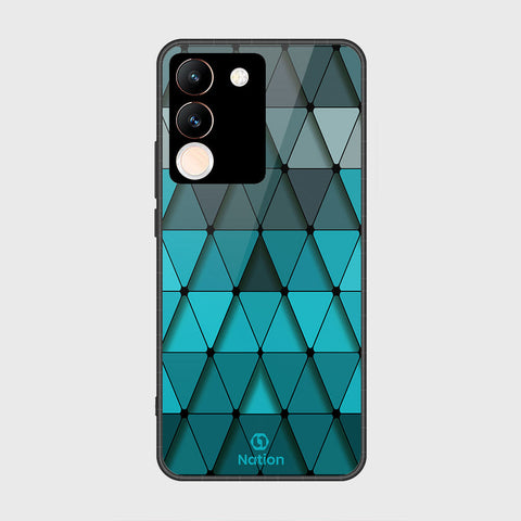 vivo V29e Cover- Onation Pyramid Series - HQ Ultra Shine Premium Infinity Glass Soft Silicon Borders Case