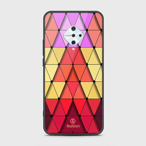 Vivo Y9s Cover- Onation Pyramid Series - HQ Ultra Shine Premium Infinity Glass Soft Silicon Borders Case