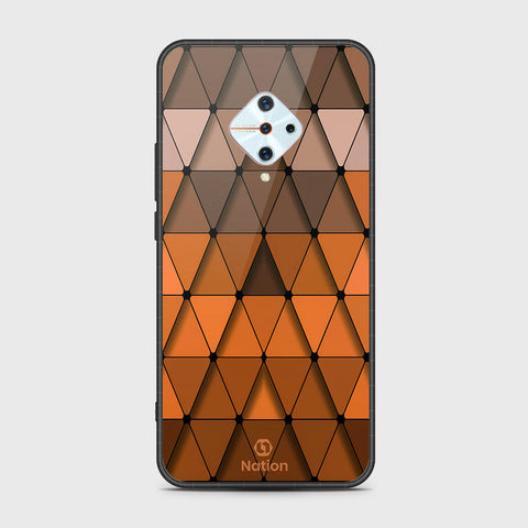 Vivo Y9s Cover- Onation Pyramid Series - HQ Ultra Shine Premium Infinity Glass Soft Silicon Borders Case