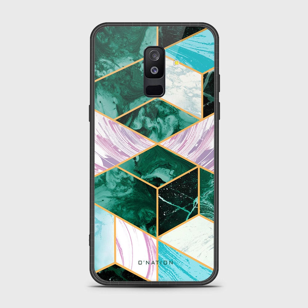 Samsung Galaxy A6 Plus 2018 Cover- O'Nation Shades of Marble Series - HQ Ultra Shine Premium Infinity Glass Soft Silicon Borders Case