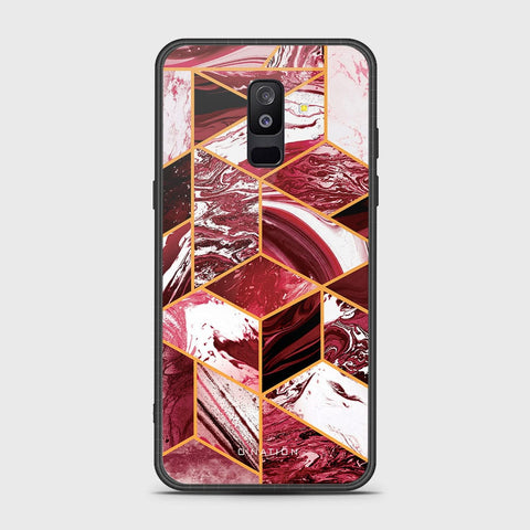 Samsung Galaxy A6 Plus 2018 Cover- O'Nation Shades of Marble Series - HQ Ultra Shine Premium Infinity Glass Soft Silicon Borders Case