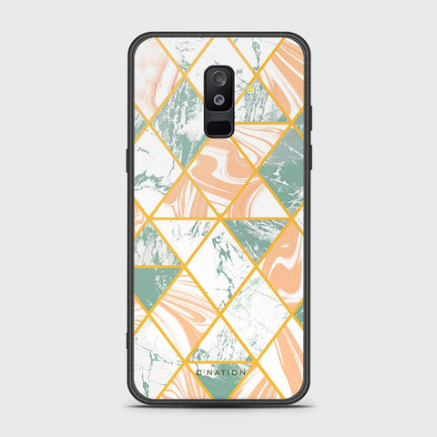 Samsung Galaxy A6 Plus 2018 Cover- O'Nation Shades of Marble Series - HQ Ultra Shine Premium Infinity Glass Soft Silicon Borders Case