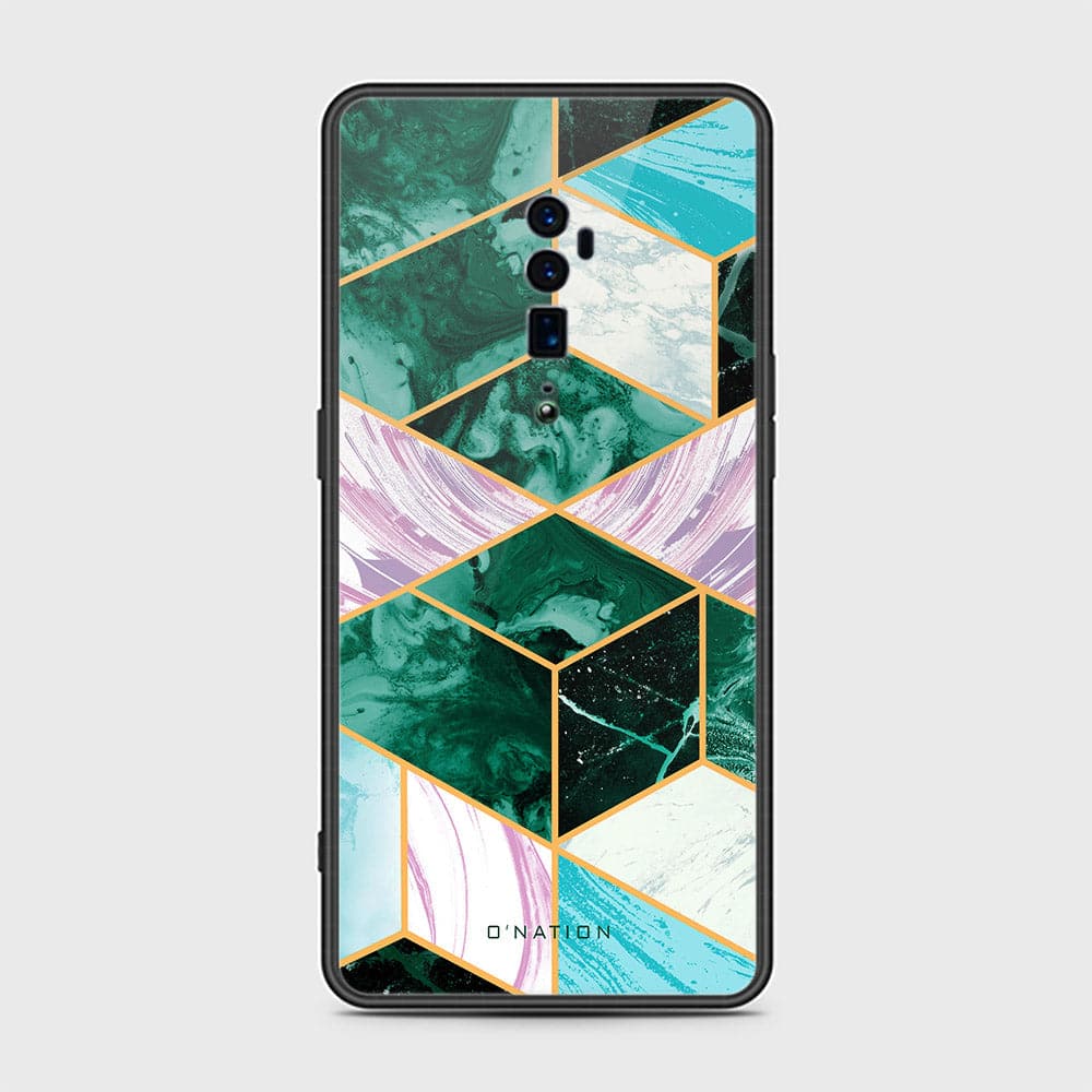 Oppo Reno 10x Zoom Cover - O'Nation Shades of Marble Series - HQ Ultra Shine Premium Infinity Glass Soft Silicon Borders Case