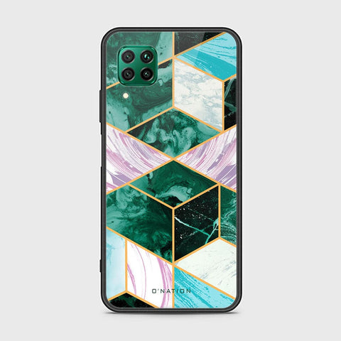 Huawei Nova 7i Cover - O'Nation Shades of Marble Series - HQ Ultra Shine Premium Infinity Glass Soft Silicon Borders Case