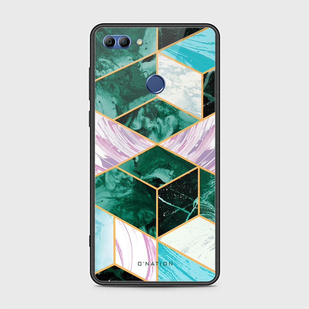 Huawei Y9 2018 Cover - O'Nation Shades of Marble Series - HQ Ultra Shine Premium Infinity Glass Soft Silicon Borders Case