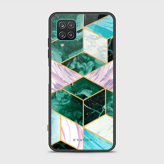 Samsung Galaxy A12 Cover - O'Nation Shades of Marble Series - HQ Ultra Shine Premium Infinity Glass Soft Silicon Borders Case