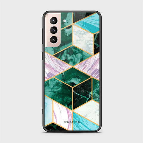 Samsung Galaxy S21 Plus 5G Cover - O'Nation Shades of Marble Series - HQ Ultra Shine Premium Infinity Glass Soft Silicon Borders Case