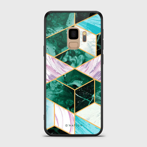 Samsung Galaxy S9 Cover - O'Nation Shades of Marble Series - HQ Ultra Shine Premium Infinity Glass Soft Silicon Borders Case