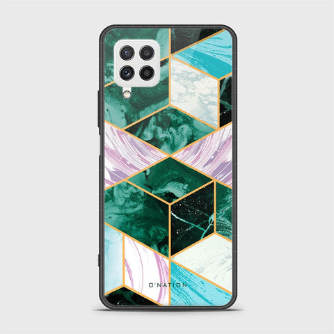 Samsung Galaxy A22 Cover - O'Nation Shades of Marble Series - HQ Ultra Shine Premium Infinity Glass Soft Silicon Borders Case