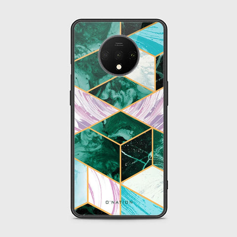 OnePlus 7T Cover - O'Nation Shades of Marble Series - HQ Ultra Shine Premium Infinity Glass Soft Silicon Borders Case