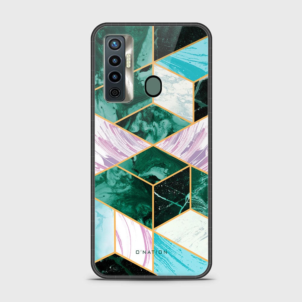 Tecno Camon 17 Cover - O'Nation Shades of Marble Series - HQ Ultra Shine Premium Infinity Glass Soft Silicon Borders Case