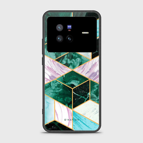 Vivo X80 Cover - O'Nation Shades of Marble Series - HQ Ultra Shine Premium Infinity Glass Soft Silicon Borders Case