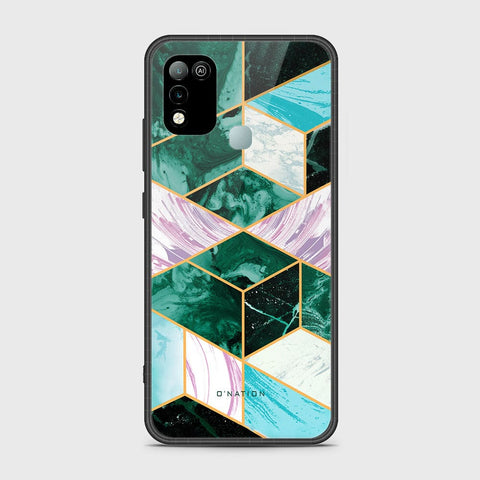 Infinix Hot 10 Play Cover - O'Nation Shades of Marble Series - HQ Ultra Shine Premium Infinity Glass Soft Silicon Borders Case