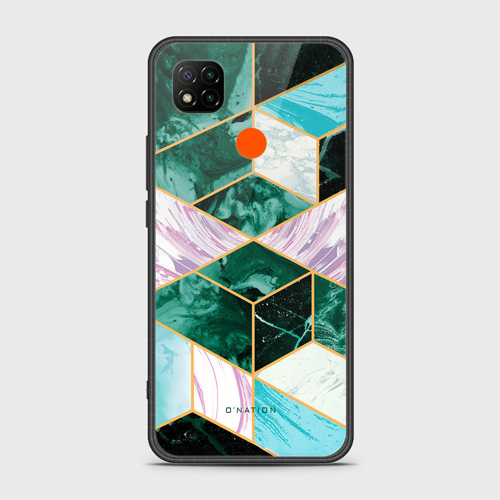 Xiaomi Redmi 9C Cover - O'Nation Shades of Marble Series - HQ Ultra Shine Premium Infinity Glass Soft Silicon Borders Case